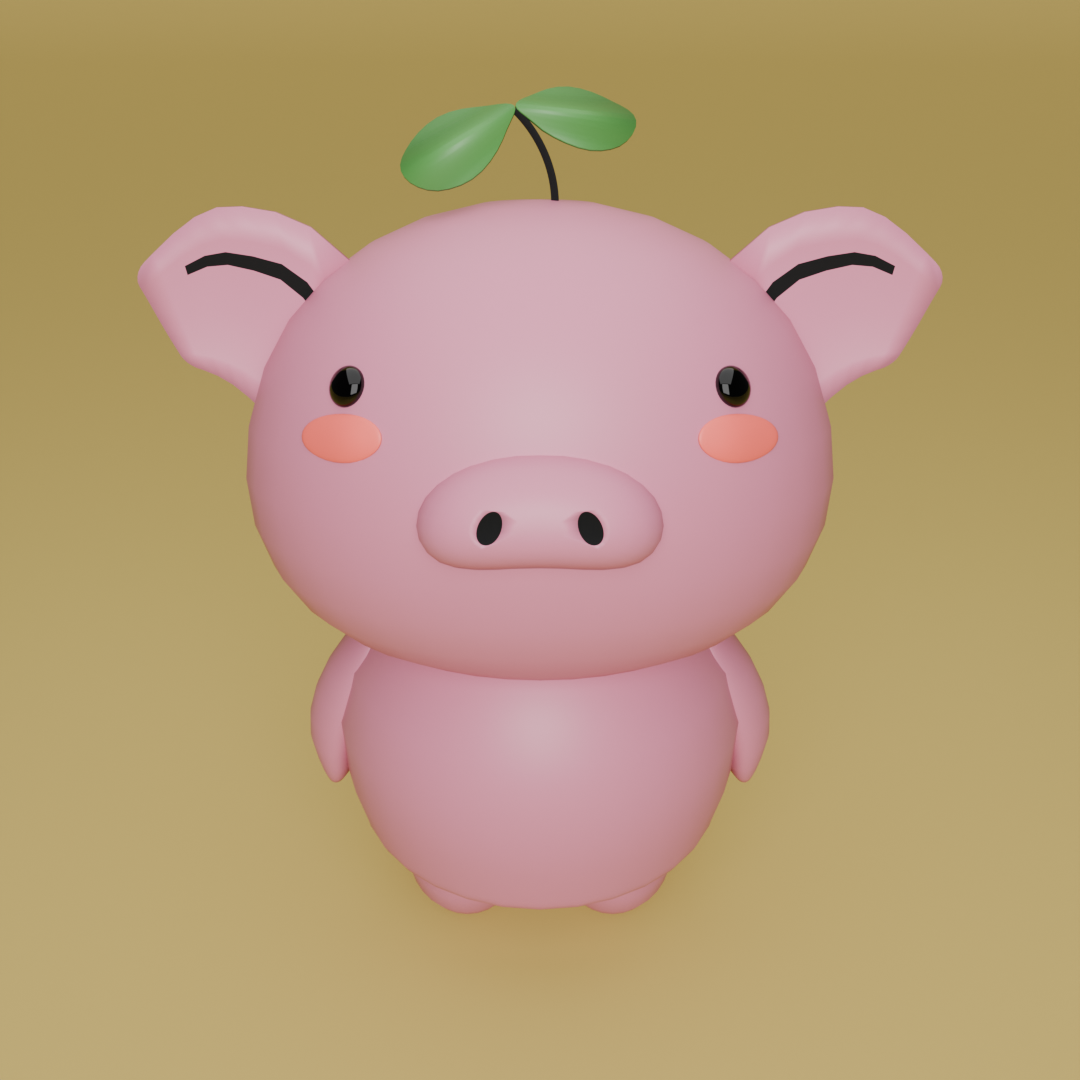 Chibi Styled: Pig Character